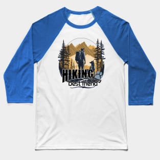 hiking mountains dog adventure Baseball T-Shirt